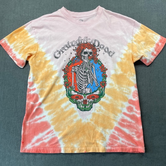 Grateful Dead Tie Dye Graphic T Shirt Mens S Multicolor Psychedelic Band Tee - Picture 1 of 7